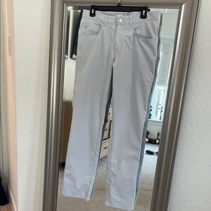 Peter Millar Light Gray Men's Straight Pants